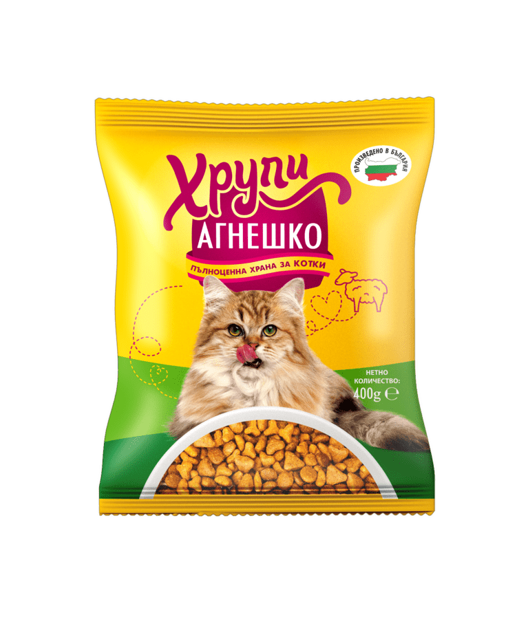 Хрупи Агнешко 400 g — за котки